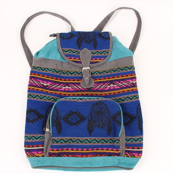 Handbags - Aztec Design Colorful Dream Catcher Backpack